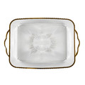 Tray Mirage 41cm, gold rim, plastic