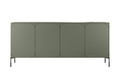 Four-Door Cabinet with Drawers Sonatia 200cm, olive