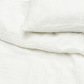 SCHERSMIN Duvet cover and 2 pillowcases, white, 200x200/50x60 cm