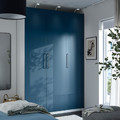 PAX / FYRUDDEN Wardrobe combination, white/blue, 150x58x236 cm