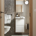 ÄNGSJÖN Wash-stand with drawers, high-gloss white, 40x48x63 cm