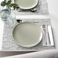 FÄRGKLAR Plate, matt green, 26 cm, 4 pack