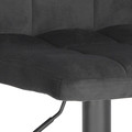 Bar Stool with Backrest Dafne VIC, black