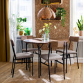 GRÖTÅN / GRÖTÅN Table and 4 chairs, pine brown stained/Tibbleby dark beige, 105 cm