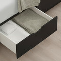 NORDLI Bed frame with storage and mattress, anthracite/Valevåg, 90x200 cm