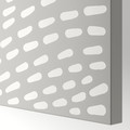 MISTUDDEN Door with hinges, grey/patterned, 50x229 cm