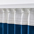 GINSTMOTT Curtains, 1 pair, dark blue/with heading tape, 145x300 cm