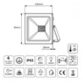 MacLean LED Slim Floodlight 1600lm IP65 MCE520 NW