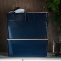 KUGGIS Box, black-blue, 18x26x8 cm