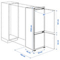 RISNÄS Fridge/freezer, white/IKEA 500 integrated, 192/79 l