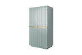 Wardrobe Nicole 100 cm, sage, gold handles