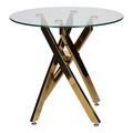 Coffee Table Amber 60cm, transparent/gold