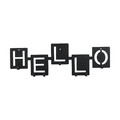 Wall Hanger Hello, black