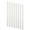 JUBLA Unscented candle, white, 35 cm, 8 pack