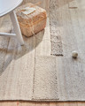 BRÖNDEN Rug, low pile, handmade beige, 133x195 cm