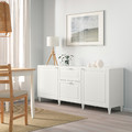 BESTÅ Storage combination with drawers, white, Smeviken/Kabbarp white, 180x42x74 cm
