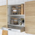 ENHET Kitchen, white, oak effect, 123x63.5x222 cm