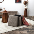 Folding Pouffe, corduroy, taupe