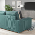 KIVIK Corner sofa, 5-seat w chaise longue, Kelinge grey-turquoise