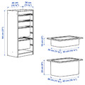 TROFAST Storage combination with boxes, white white/lilac, 46x30x94 cm