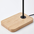 TVÄRHAND Table lamp, black/bamboo