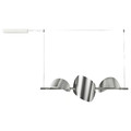 BACKSTÖRN LED pendant lamp, dimmable/matt aluminium, 108 cm