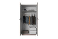 Wardrobe Nicole with Drawer Unit 100 cm, antique pink, black handles