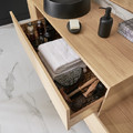 GoodHome Bathroom Countertop Avela 100 cm, oak veneer