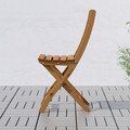 ASKHOLMEN Chair, outdoor, foldable dark brown