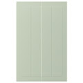 STENSUND 2-p door f corner base cabinet set, light green, 25x80 cm