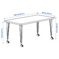 LAGKAPTEN / KRILLE Desk, black-brown/white, 140x60 cm