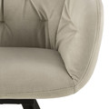 Upholstered Chair Lola, auto return, velvet, sand