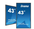 Iiyama 43" Monitor 4K 18/7 SDM IPS LAN PION 500cd/m2 OS8.0 LH4342UHS-B3