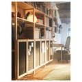 IVAR Shelving unit with doors, pine/felt, 89x30x179 cm