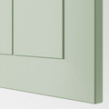 METOD Wall cabinet with shelves, white/Stensund light green, 20x80 cm