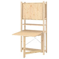 IVAR 1 sec/foldable table/sliding door, pine, 89x30x179 cm