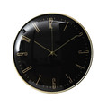 Wall Clock Luce, black/gold