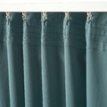 MAJGULL Room darkening curtains, 1 pair, dark grey-turquoise, 145x300 cm