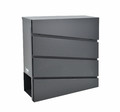 Modern Wall-Mount Letterbox, Anthracite, 370x370x105mm