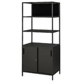 TROTTEN Cabinet with sliding doors, anthracite, 80x55x180 cm