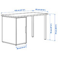 LAGKAPTEN / ALEX Desk, black-brown/white, 120x60 cm