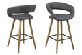 Bar Stool Grace, low, dark grey