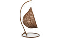 Hanging Cocoon Chair BALI LUX, in-/outdoor, brown