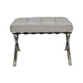 Footstool BA1, fabric, light grey