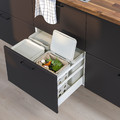 HÅLLBAR Waste sorting solution, for METOD kitchen drawer ventilated, light grey, 40 l