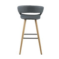 Bar Stool Grace, low, dark grey