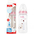 NUK First Choice Plus Baby Bottle with Temperature Control 300ml 6-18m, pink