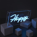 Neon LED Lamp Happy