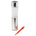 SOLVINDEN LED solar-powered lighting, cylinder/aluminium-colour