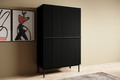 High Cabinet Sideboard Nicole, matt black, black legs